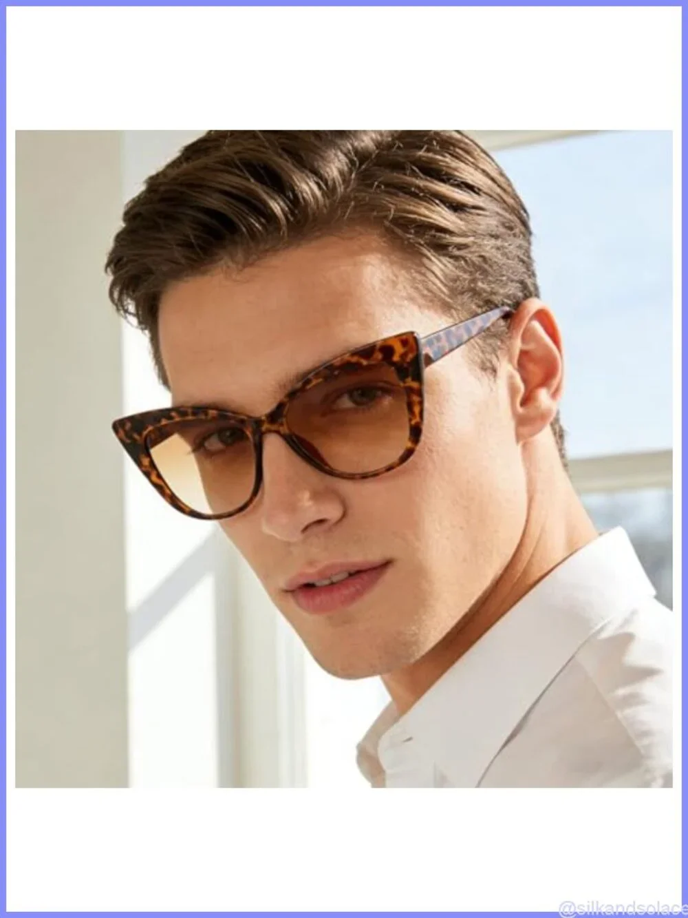 2 Pack Cat Eye Sunglasses Retro Vintage Square UV Protection Oversized